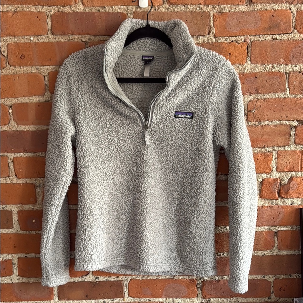 Patagonia Gray Fleece Sweatshirt with Quarter-Zip